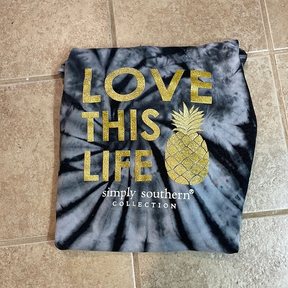 Simply Southern Ladies large sweatshirt with cowl neck - Picture 2 of 5